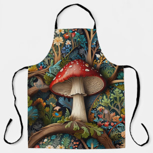Delantal Bosque retro elegante de setas bohemias