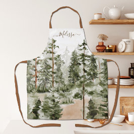 Delantal Bosque verde acuático