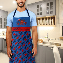 Delantal Boston Accent Lobstah para Suppah Bib Apron