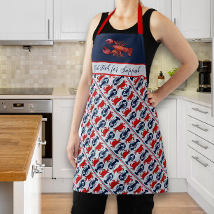Delantal Boston Accent Lobstah para Suppah Bib Apron