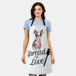 Delantal Boston Terrier Difunde El Amor