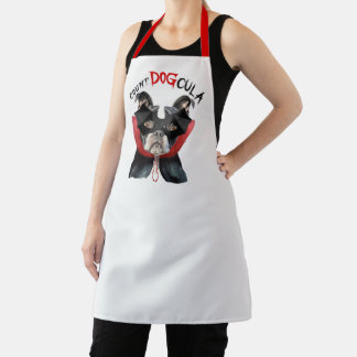 Delantal Boston Terrier Dog Funny Vampiro Halloween