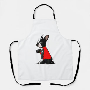 Delantal Boston Terrier Dog Tattoo I Love Dad Funny Family