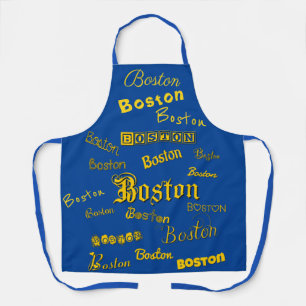 Delantal Boston Yellow Fonts Apron