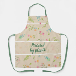 Delantal  Botanic Flower Garden & Kitchen Apron with Quote