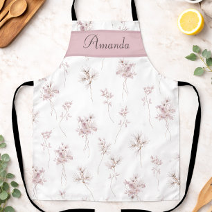 Delantal Botánico de Acuarela Personalizado