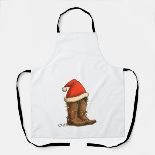 Delantal Botas de vaquero Navidad occidental sombrero de Sa