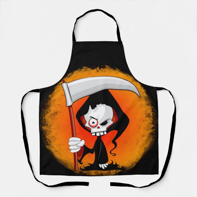 Delantal Botella de agua Grim Reaper Personalizado (Anverso)
