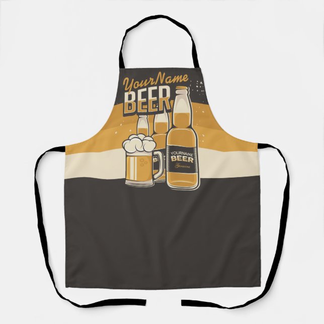 Delantal Botella de cerveza personalizada Sudsy Mug Brewing (Anverso)