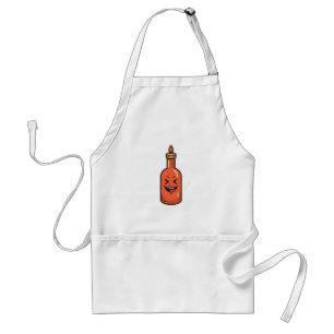 Delantal Botella de Salsa Picante de Dibujos Animados Adora