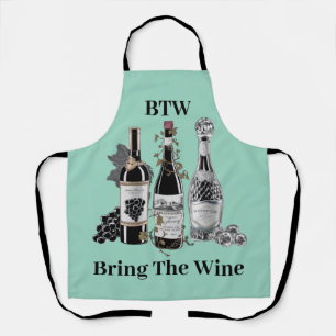 Delantal Botellas de vino divertidas