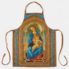 Delantal Botticelli Madonna y Child Enthroned