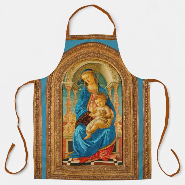 Delantal Botticelli Madonna y Child Enthroned (Anverso)
