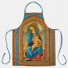 Delantal Botticelli Madonna y Child Enthroned