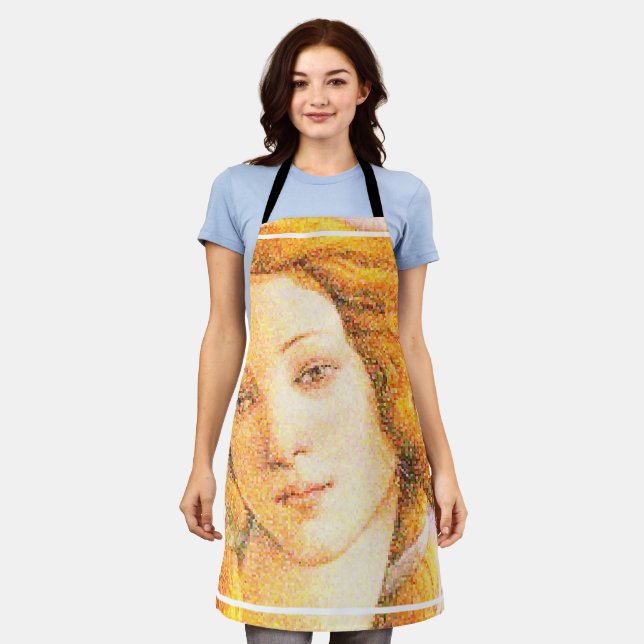 Delantal Botticelli Venus Pixel Art Apron (Gastado)