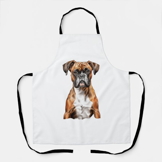 Delantal Boxer Buddies Cute Dog Designs for Loyal Boxer (Anverso)