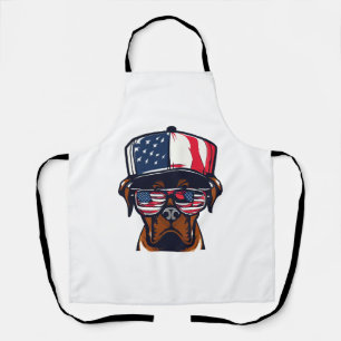 Delantal Boxer Dog 4 de julio
