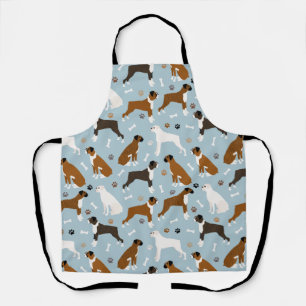 Delantal Boxer Dog Bones y Paws Apron