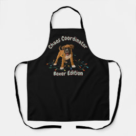 Delantal Boxer Dog Chaos Coordinator