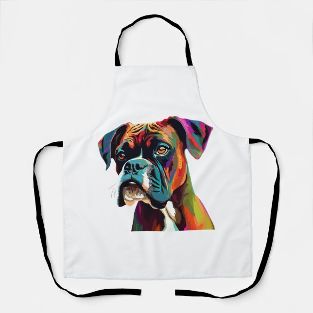 Delantal Boxer Dog Colorful (Anverso)
