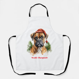 Delantal Boxer Dog Navidades X-Mas regalo de deseo Woofy Ch