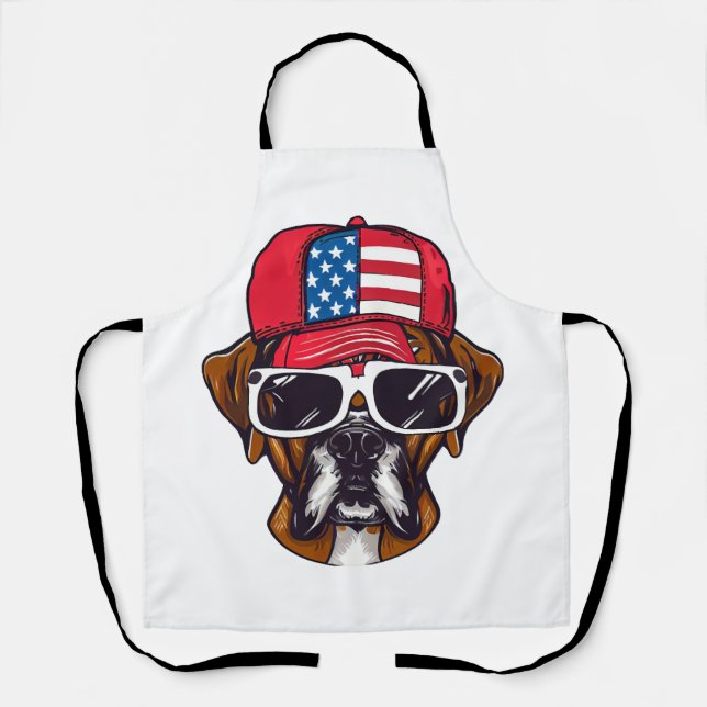Delantal Boxer Dog USA (Anverso)
