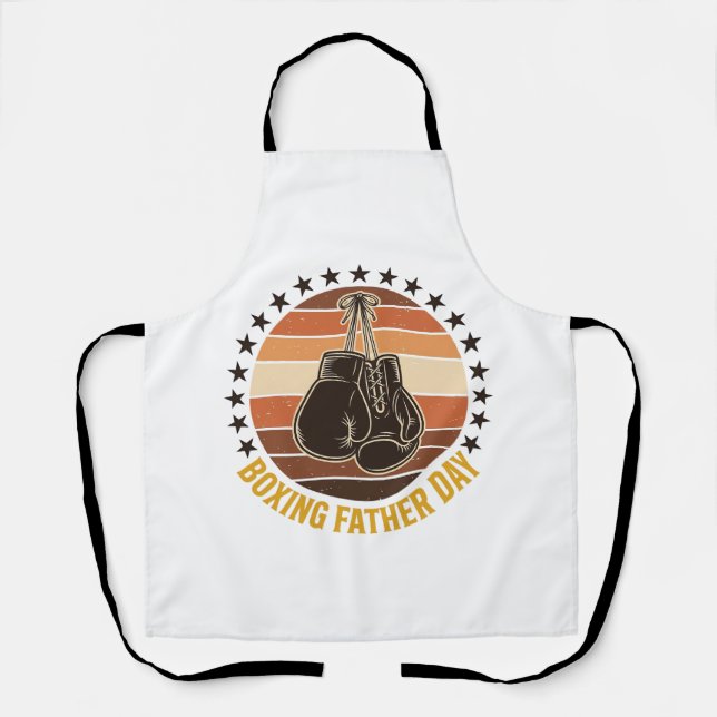 Delantal Boxing Father Day Vintage Gloves Shirt Design_1 (Anverso)