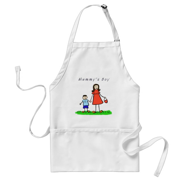 Delantal Boy Apron de la mamá (Brunette) (Frente)