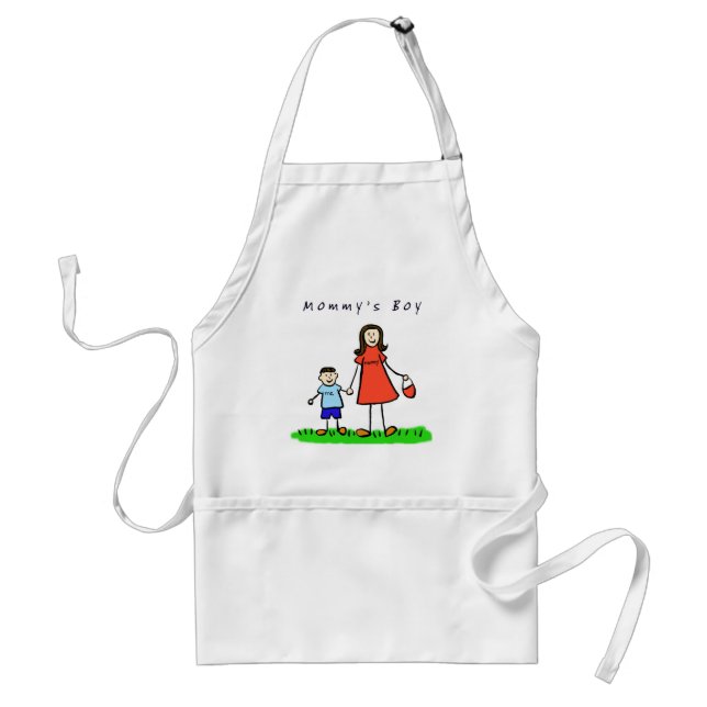 Delantal Boy Apron de mamá (Brunette) (Frente)