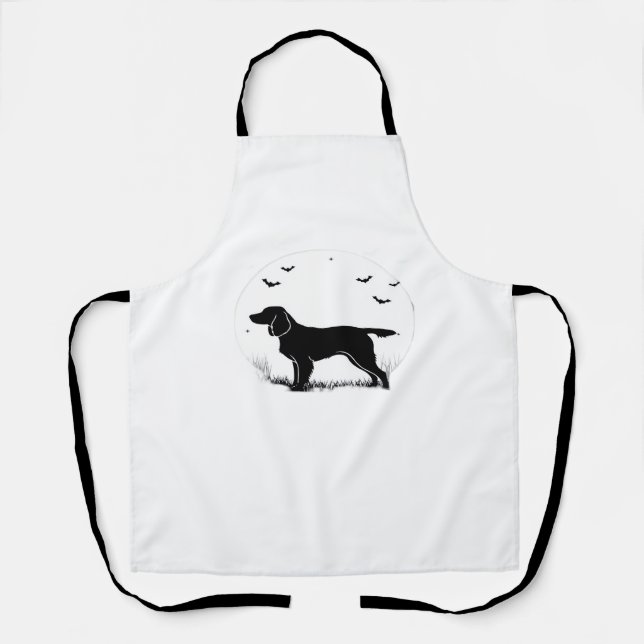 Delantal Boykin Spaniel Dog - Halloween Moon Silhouette Cla (Anverso)