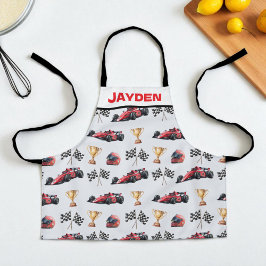 Delantal Boys Personalised Racing Car Kids Apron