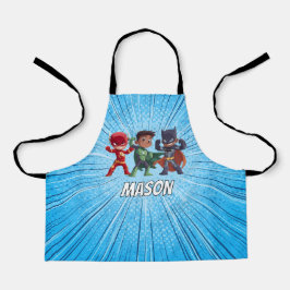 Delantal Boys Superhero Custom Name Apron Personalised