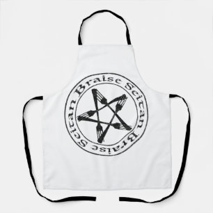 Delantal Braise Seitan Vegan Pentagram (versión oscura)
