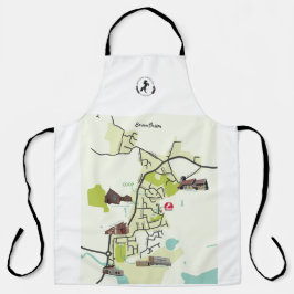 Delantal Brantham Map Apron
