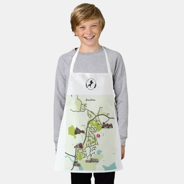 Delantal Brantham Map Apron para niños (Gastado)
