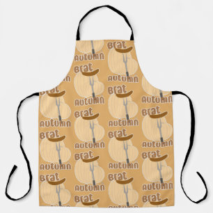 Delantal Brat Autumn Funny Trending Fun Foodie Pattern