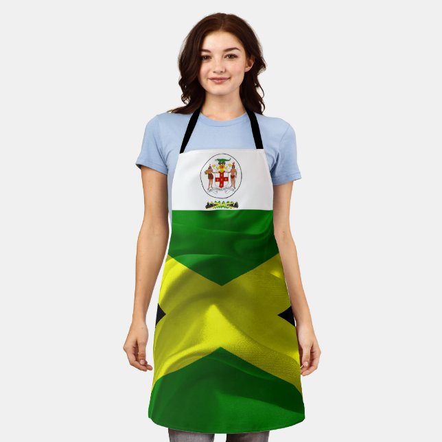 Delantal Brazos con cubierta de bandera de Jamaica (Gastado)