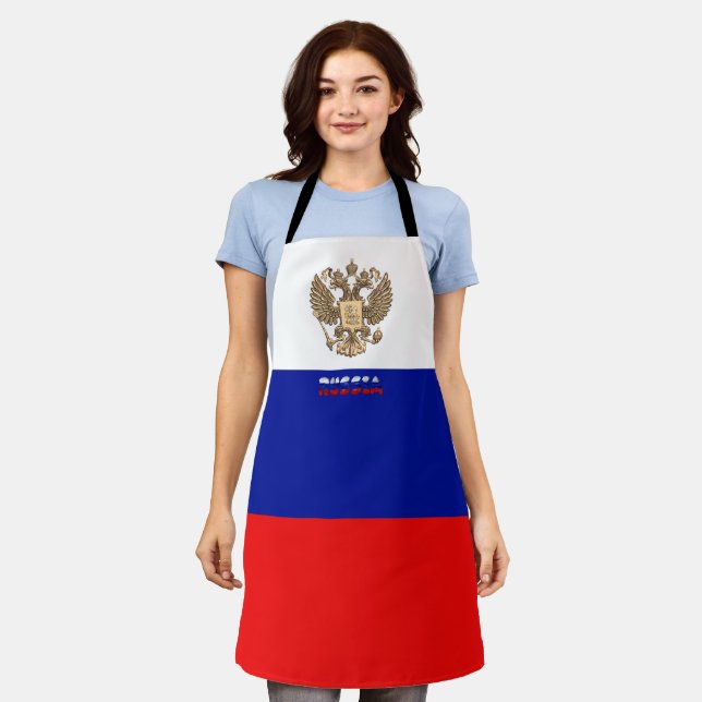 Delantal Brazos con cubierta de bandera de Rusia (Gastado)