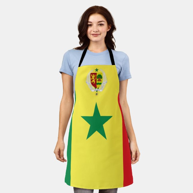 Delantal Brazos con cubierta de bandera del Senegal (Gastado)