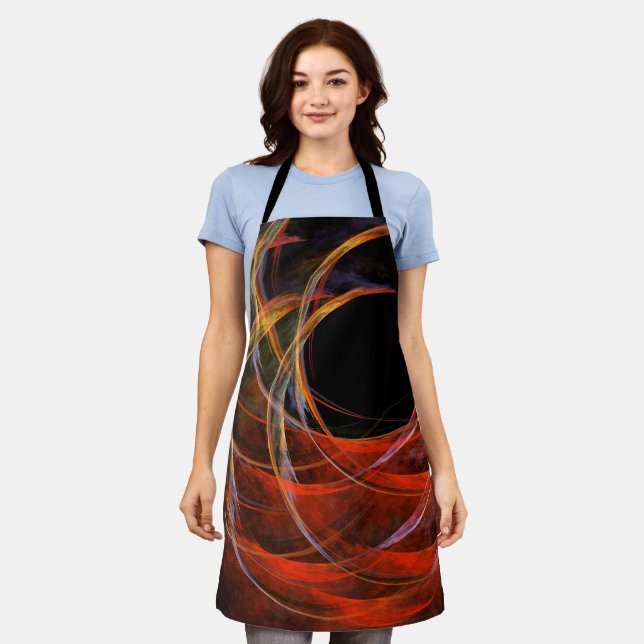 Delantal Breaking the Circle Abstract Art Apron (Gastado)