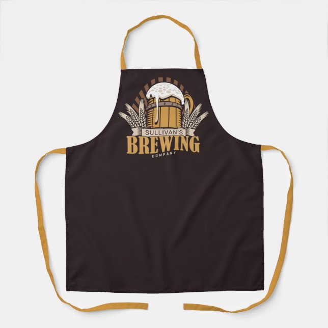 Delantal Brewery ADD NOMBRE Craft Beer Breer Company Bar (Anverso)