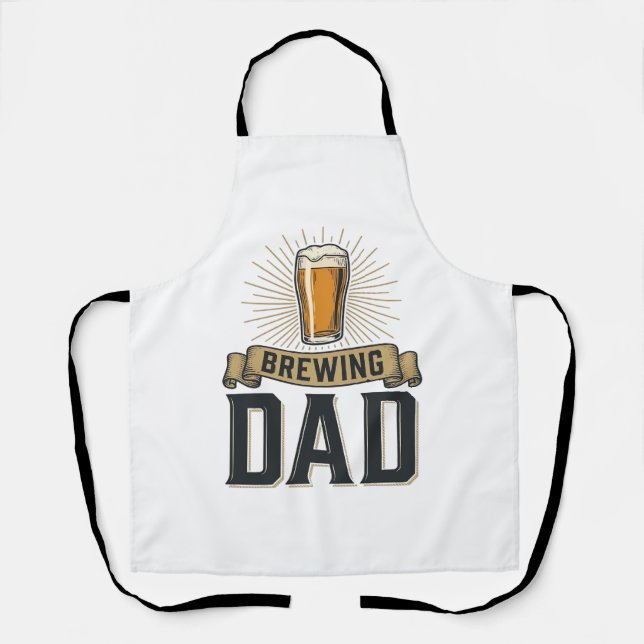 Delantal Brewing Dad Beer Vintage Engraving Shirt Design_1 (Anverso)