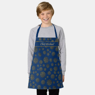 Delantal Bridas de nieve personalizadas de joven chef sobre