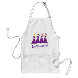 Delantal Bridesmaids en Purple Apron