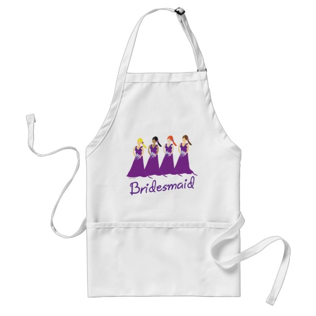 Delantal Bridesmaids en Purple Apron (Frente)
