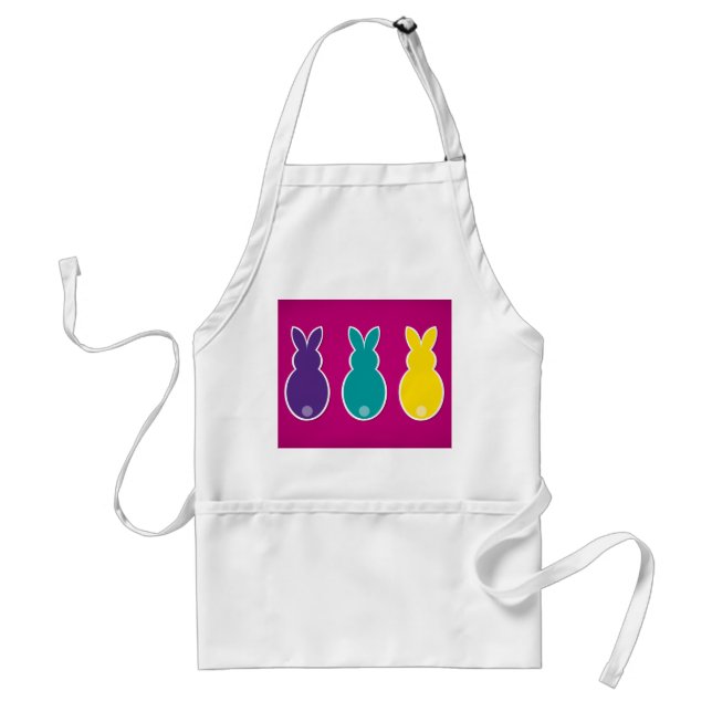 Delantal Bright Easter Bunny Silhouette (Frente)