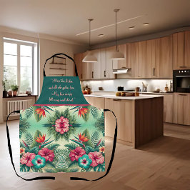 Delantal Bright Tropics Personalizable