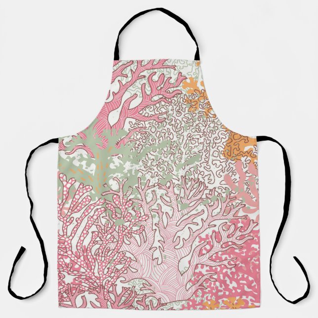 Delantal Bright underwater seamless pattern with beautiful  (Anverso)