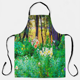 Delantal Brillante amanecer con lirios de árbol en My Rubio