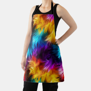 Delantal Brillante arcoiris con textura de piel monstruosa